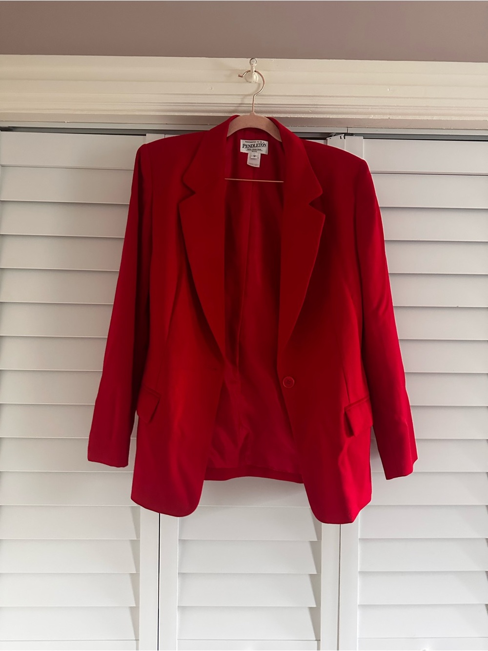 VTG Wool Pendleton Red Women's Blazer Jacket